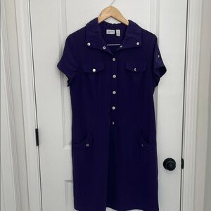 Chico’s Zenergy Women’s Dress Dark Purple L